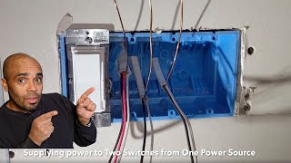 How to Install Two Light Switches from One Power Source line [upl. by Ilrac853]