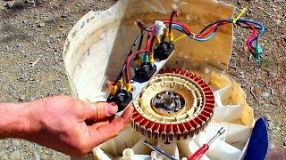 Free power How to convert an old washing machine into a water powered generator [upl. by Namron]