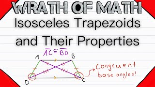 Isosceles Trapezoids and Their Properties  Geometry [upl. by Ko]