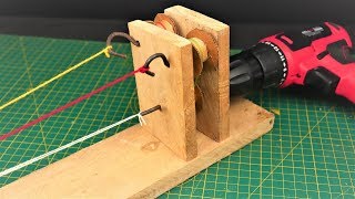 How to Make a Simple Rope making Machine DIY [upl. by Hassadah]