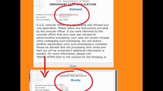 Refused to Ready NVC Ceac status  What Does it mean   221g  US Immigration [upl. by Anirbac]