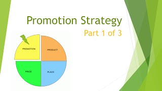 Marketing Mix Promotion Strategy part 1 [upl. by Attenoj84]