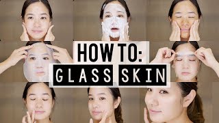 How to KOREAN 10 Step Skincare Routine  Glass Skin [upl. by Ojillek]