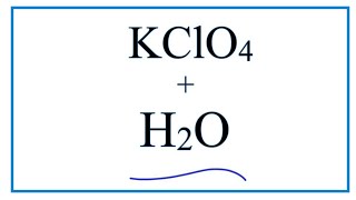 KClO4  H2O Potassium perchlorate  Water [upl. by Vatsug]