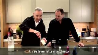 aerolatte  milk frother makes three layer caffè latte macchiato [upl. by Kristofor688]