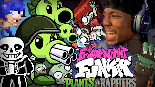 LITERALLY PLANTS VS RAPPERS LOL  Friday Night Funkin Random Mods [upl. by Noirb]