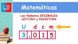 Los Números DECIMALES LECTURA y ESCRITURA ✔👩‍🏫 PRIMARIA [upl. by Senskell]