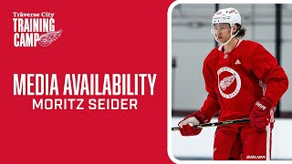 Moritz Seider Detroit Red Wings Training Camp [upl. by Dilahk]