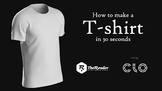 How to make a Tshirt in 30 seconds CLO3D [upl. by Flosi466]