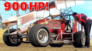 I DROVE A 900HP SPRINT CAR  Insane V8 Power [upl. by Annauqahs]