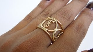 DIY YSL Ring From Lipstick Packaging  ReeseIsWeird [upl. by Ytissac968]