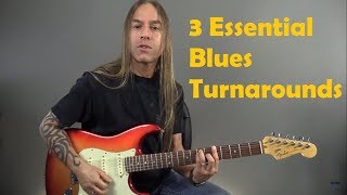 3 Essential Blues Turnarounds  GuitarZoomcom  Steve Stine [upl. by Led]