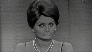 Whats My Line  Sophia Loren Johnny Carson panel May 28 1961 [upl. by Amelus785]