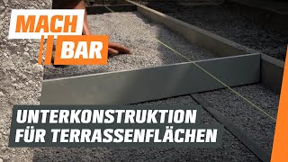 Unterkonstruktion für Terrassen und Pflasterflächen  OBI [upl. by Pitzer]