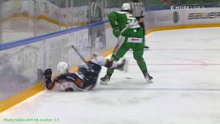 Moritz Seider hitting the SHL [upl. by Lirbaj]