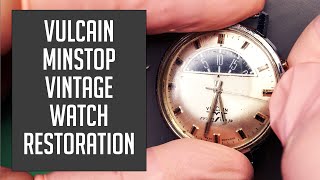 Vulcain Minstop Vintage Watch Restoration [upl. by Wulfe]