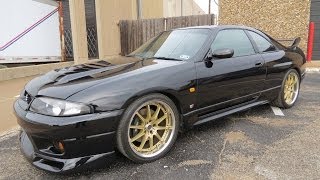 1997 Nissan Skyline GTR VSpec R33 Start Up Exhaust and In Depth Review [upl. by Aisorbma]