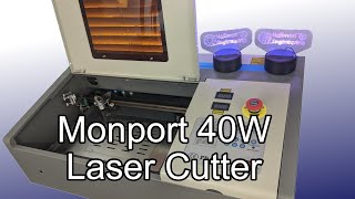 Monport 40W Co2 Laser Cutter Review [upl. by Yehus]