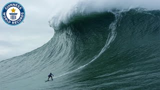 Largest wave surfed  Guinness World Records [upl. by Penelope234]