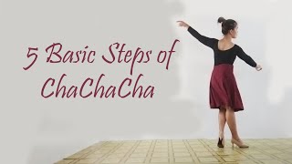 Cha Cha Cha Five Basic Steps [upl. by Annalla]