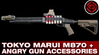 Tokyo Marui M870 Mod Overview Magpul Mission First Tactical EoTech Inforce GampP [upl. by Fredelia]