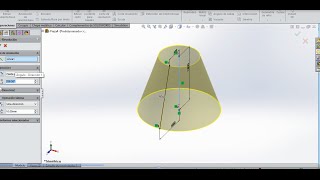 COMO HACER UN CONO EN SOLIDWORKS 2015 [upl. by Nwatna]