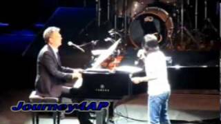 ARNEL PINEDA SURPRISED BY PETER CETERA OF CHICAGO ON STAGE  LIVE W DAVID FOSTER [upl. by Sahc]