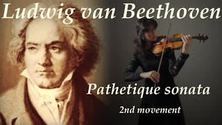 Beethovens PATHETIQUE SONATA 2nd movement  Violin amp Piano [upl. by Elias905]