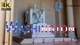 Washington DC 4K Walking Tour Downtown [upl. by Naashar722]