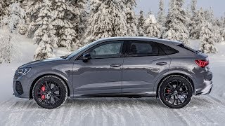 FIRST TEST 202021 AUDI RSQ3 SPORTBACK  5CYLINDER MINIURUS IN NARDO GREY  Winter wonderland [upl. by Rind722]