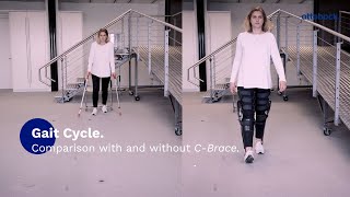 Gait cycle  Comparison with and without CBrace®  Ottobock [upl. by Car]