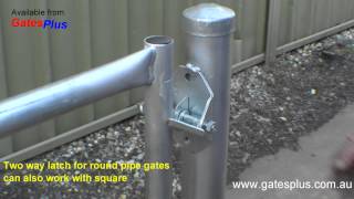 Gate Latch 2 way for round pipe and square [upl. by Iznekcam]