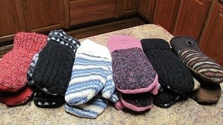 Make mittens from old sweaters  Fast and Easy [upl. by Mohsen]