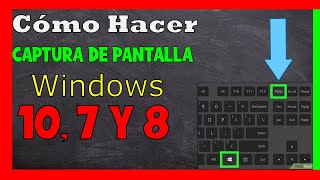 Como Tomar Captura de Pantalla en Computadora ✅ Windows 10 Windows 7 y 8 [upl. by Cirdahc]