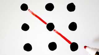 How To Connect The 9 Dots With 4 Straight Lines Puzzle shorts [upl. by Tevis]