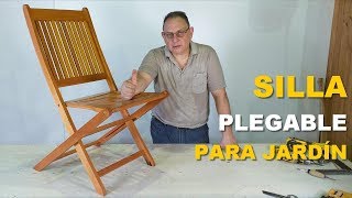 SILLA PLEGABLE DE MADERA  PASO A PASO  WOODEN CHAIR [upl. by Surazal626]