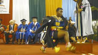 Graduate celebrates with traditional dance [upl. by Annerahs353]