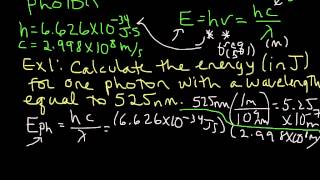 Calculating the Energy of a Photon given wavelength [upl. by Noir993]