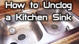 How To Unclog a Kitchen Sink  Both sides [upl. by Aemat]