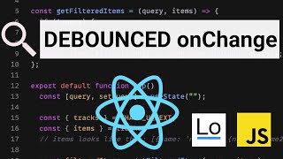 React Debounce Uncontrolled Input onChange Example  Fast lodash tutorial [upl. by Akinorev]