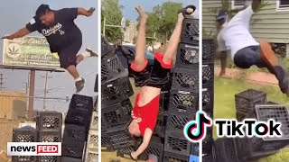 TikToks Viral Milk Crate Challenge Causing LifeThreatening Conditions [upl. by Redleh]