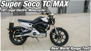 Super Soco TC MAX  Real World Range Test [upl. by Idnarb]