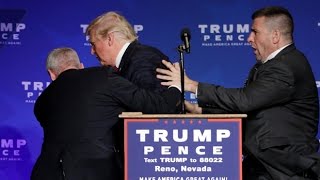 Donald Trump rushed off stage during rally in Nevada [upl. by Kcirrez]