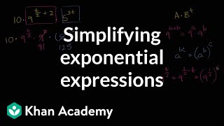 Simplifying an exponential expression  Algebra II  Khan Academy [upl. by Torrance544]