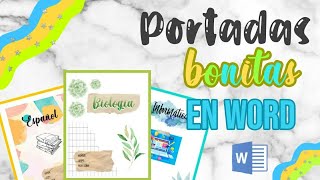 COMO HACER PORTADAS BONITAS EN WORD 1 [upl. by Ynnhoj]