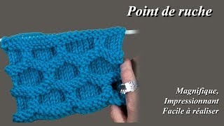 Tuto tricot  Point de ruche [upl. by Nosylla]