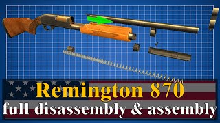 Remington 870 full disassembly amp assembly [upl. by Teeniv976]