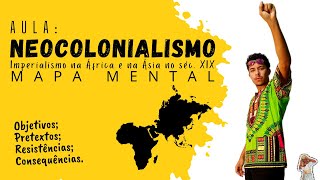 ✊ NEOCOLONIALISMO invasão europeia na África e na Ásia  MAPA MENTAL ✊ [upl. by Nesta]