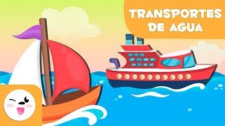 Medios de Transporte acuáticos  Aprende vocabulario [upl. by Nnylg]