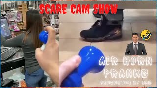 AIR HORN PRANKS  SCARE CAM SHOW 01 [upl. by Harli506]